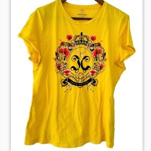 Women's Juicy Couture Yellow Cerise Royal Shirt Size